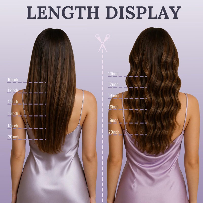 Fshine Invisible Wire Hair Extensions 18 Inch 86 G Balayage Olive Brown to Ash Brown Mix Blonde Seamless Layered Hairpiece Clip in Straight Hair with Transparent Fish Line for Women - Image 5